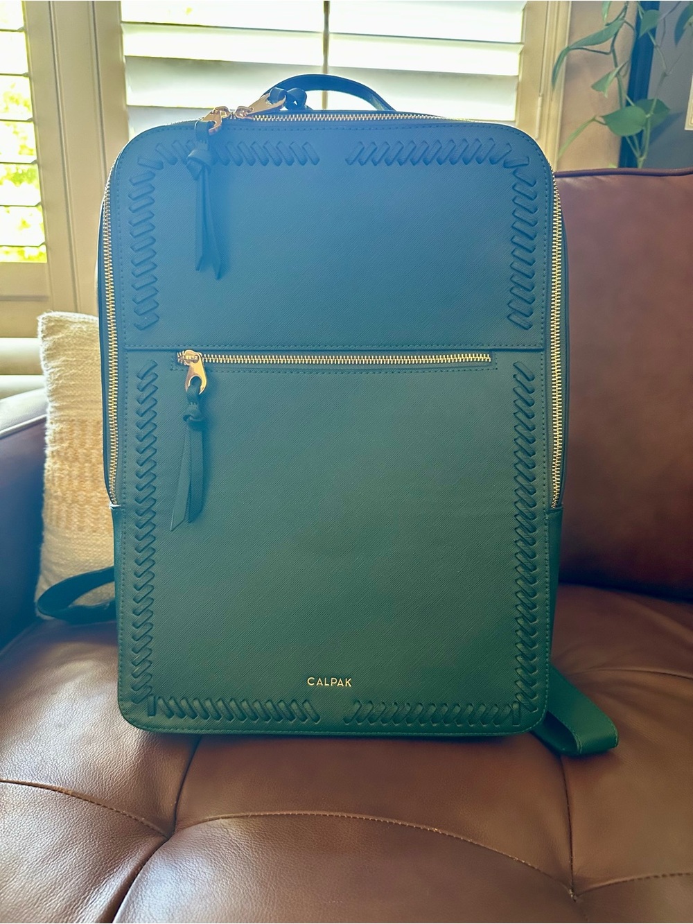 CALPAK Forest Green Kaya Laptop Backpack